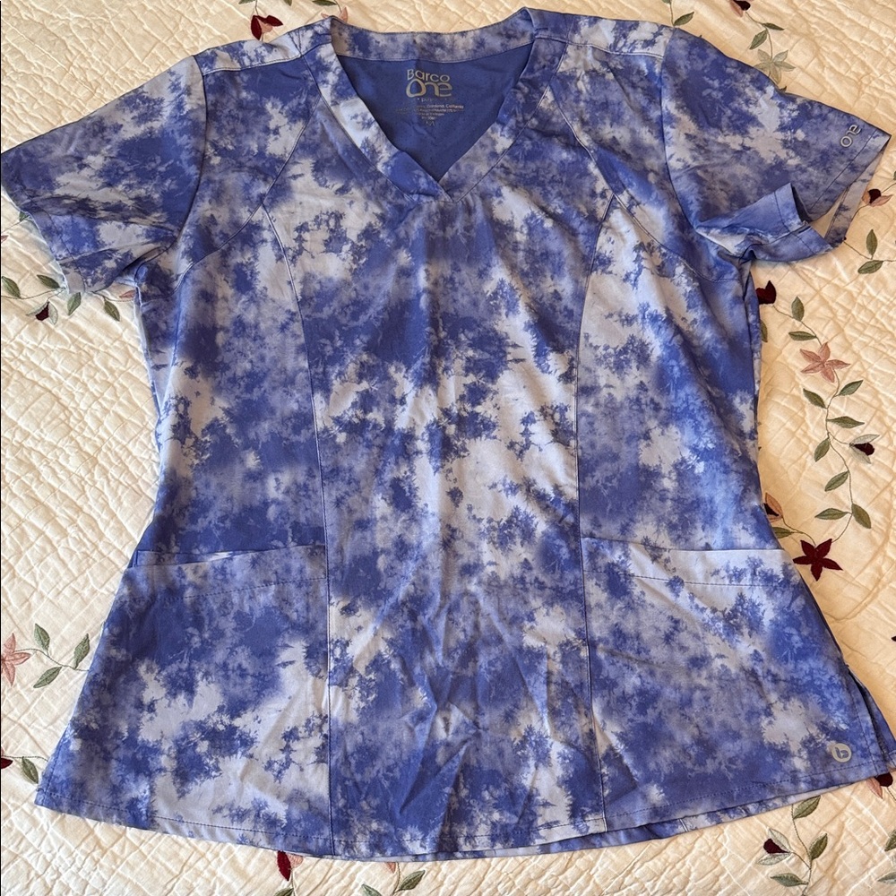 Blue Tie-Dye Women's Blouse